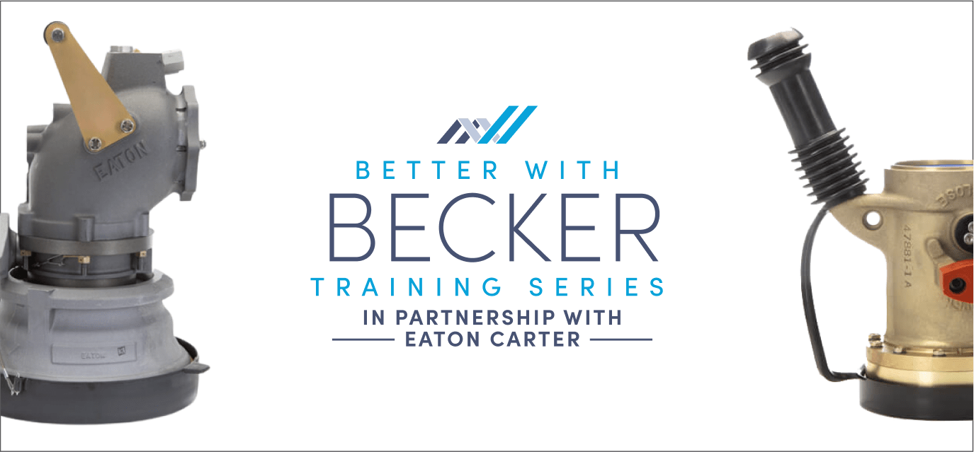 Two aviation fuel components and the words "Better with Becker Training Series"