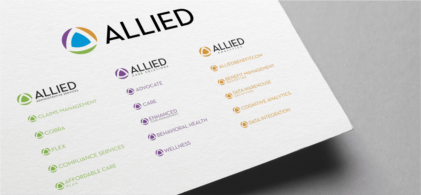 Lower corner of a piece of paper that says "Allied" and shows bullet-point list of insurance options